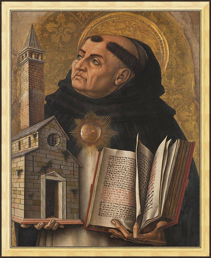 Wall Frame Gold - St. Thomas Aquinas by Museum Art