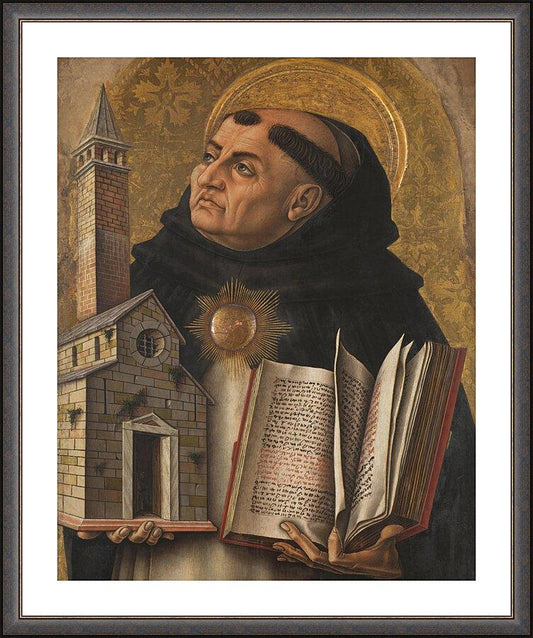 Wall Frame Espresso, Matted - St. Thomas Aquinas by Museum Art