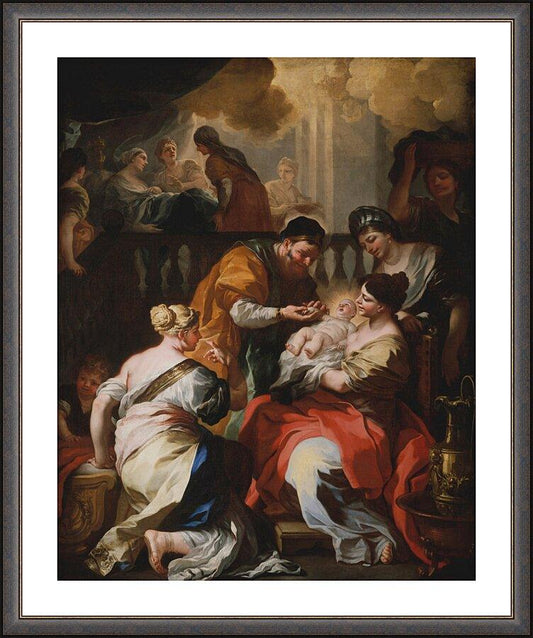 Wall Frame Espresso, Matted - Birth of Mary by Museum Art