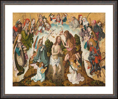 Wall Frame Espresso - Baptism of Christ by Museum Art