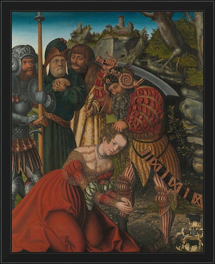 Wall Frame Black - Martyrdom of St. Barbara by Museum Art - Trinity Stores