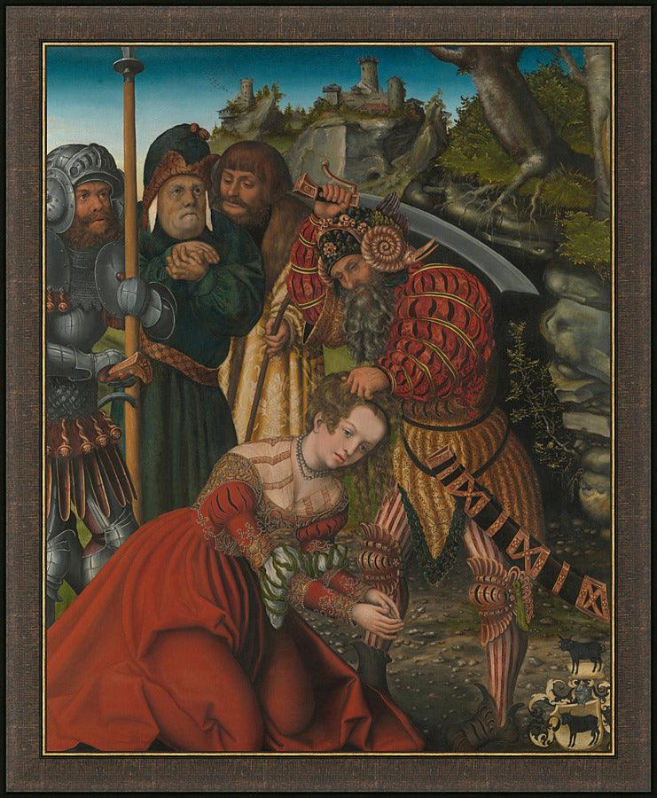 Wall Frame Espresso - Martyrdom of St. Barbara by Museum Art