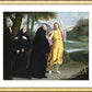 Wall Frame Gold, Matted - St. Benedict of Nursia - Angel Pointing to Monastery of Mont Cassino by Museum Art - Trinity Stores