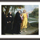 Wall Frame Espresso, Matted - St. Benedict of Nursia - Angel Pointing to Monastery of Mont Cassino by Museum Art - Trinity Stores