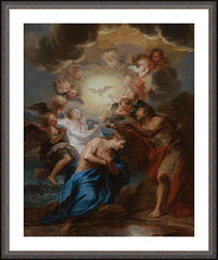 Wall Frame Espresso - Baptism of Christ by Museum Art