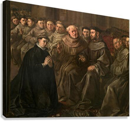 Canvas Print - St. Bonaventure Receiving Habit from St. Francis by Museum Art - Trinity Stores