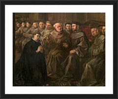 Wall Frame Black - St. Bonaventure Receiving Habit from St. Francis by Museum Art
