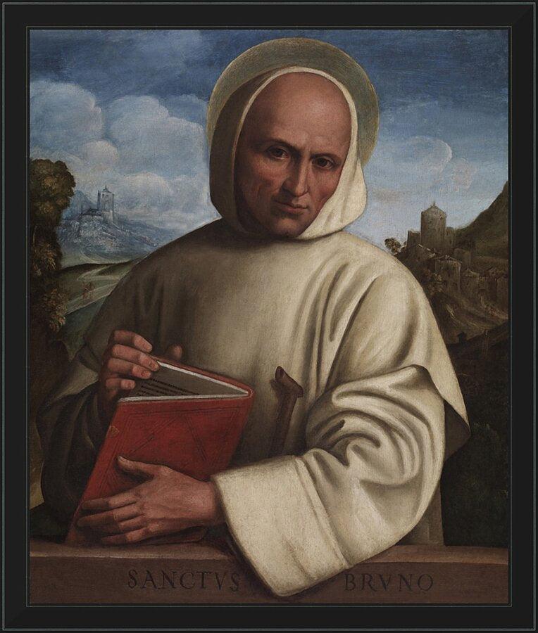 Wall Frame Black - St. Bruno of Cologne by Museum Art
