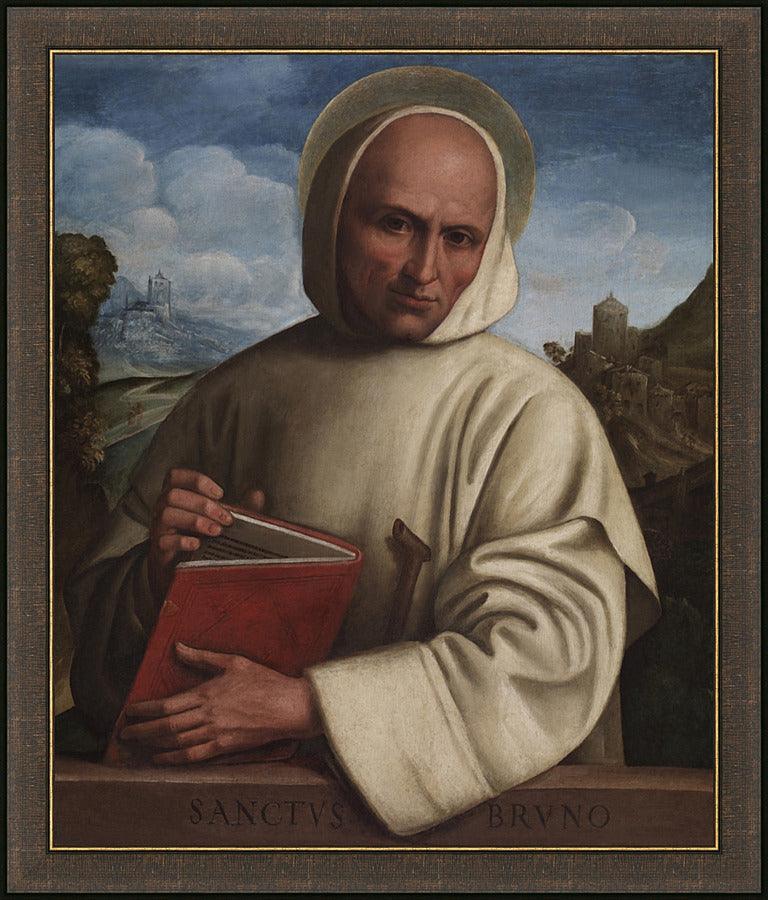 Wall Frame Espresso - St. Bruno of Cologne by Museum Art