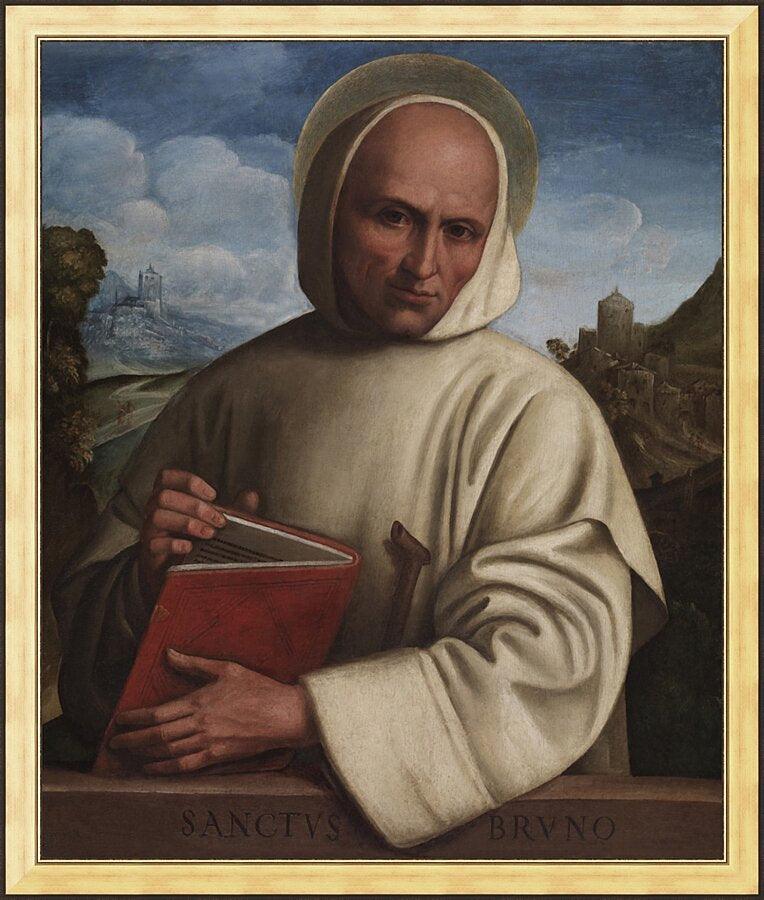 Wall Frame Gold - St. Bruno of Cologne by Museum Art