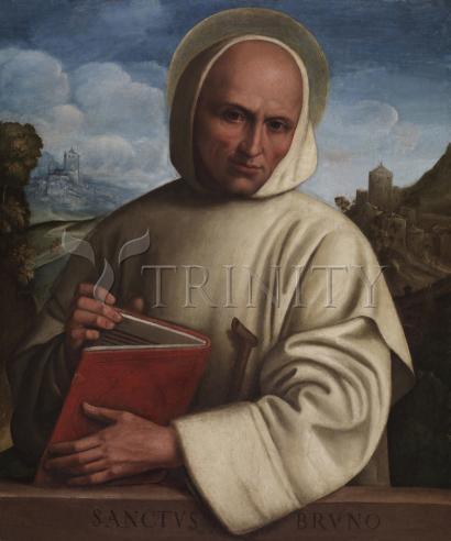 Wall Frame Espresso, Matted - St. Bruno of Cologne by Museum Art
