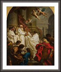 Wall Frame Espresso - Mass of St. Basil the Great by Museum Art