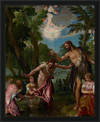 Wall Frame Black - Baptism of Christ by Museum Art