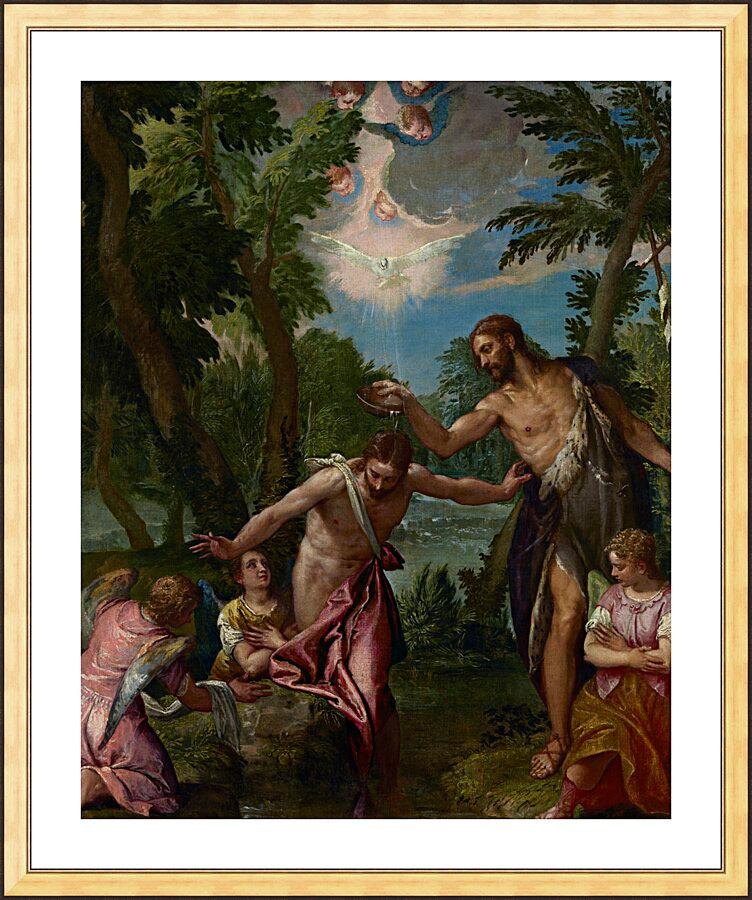 Wall Frame Gold, Matted - Baptism of Christ by Museum Art
