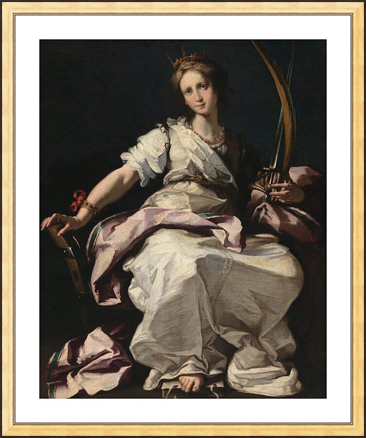 Wall Frame Gold, Matted - St. Catherine of Alexandria by Museum Art