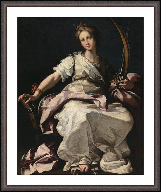 Wall Frame Espresso, Matted - St. Catherine of Alexandria by Museum Art