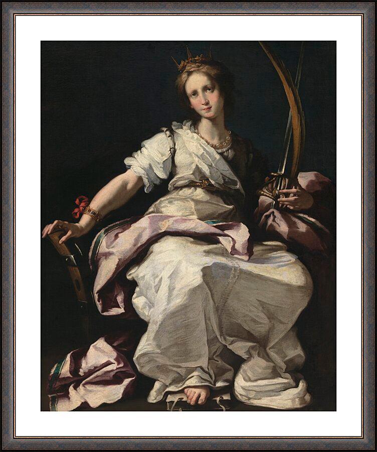 Wall Frame Espresso, Matted - St. Catherine of Alexandria by Museum Art - Trinity Stores