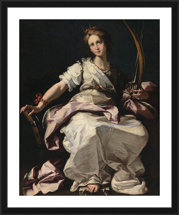 Wall Frame Black, Matted - St. Catherine of Alexandria by Museum Art