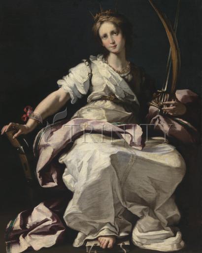 Wall Frame Black, Matted - St. Catherine of Alexandria by Museum Art - Trinity Stores