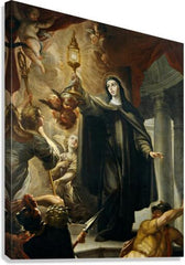 Canvas Print - St. Clare of Assisi Driving Away Infidels with Eucharist by Museum Art