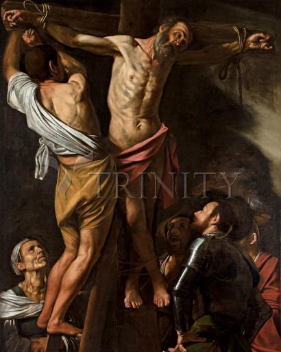 Wall Frame Black, Matted - Crucifixion of St. Andrew by Museum Art - Trinity Stores