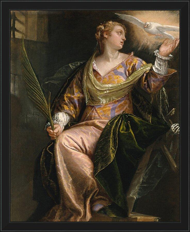 Wall Frame Black - St. Catherine of Alexandria in Prison by Museum Art - Trinity Stores