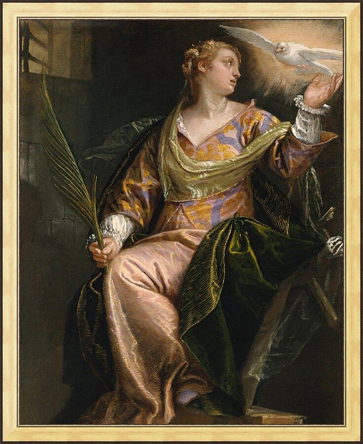 Wall Frame Gold - St. Catherine of Alexandria in Prison by Museum Art - Trinity Stores