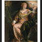 Wall Frame Black, Matted - St. Catherine of Alexandria in Prison by Museum Art - Trinity Stores