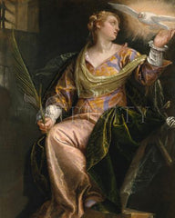 Metal Print - St. Catherine of Alexandria in Prison by Museum Art