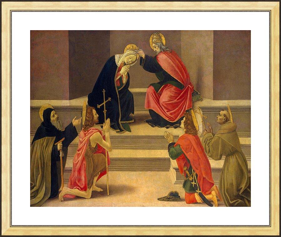 Wall Frame Gold, Matted - Coronation of Mary by Museum Art - Trinity Stores