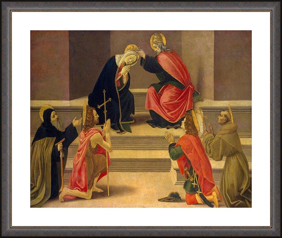 Wall Frame Espresso, Matted - Coronation of Mary by Museum Art - Trinity Stores