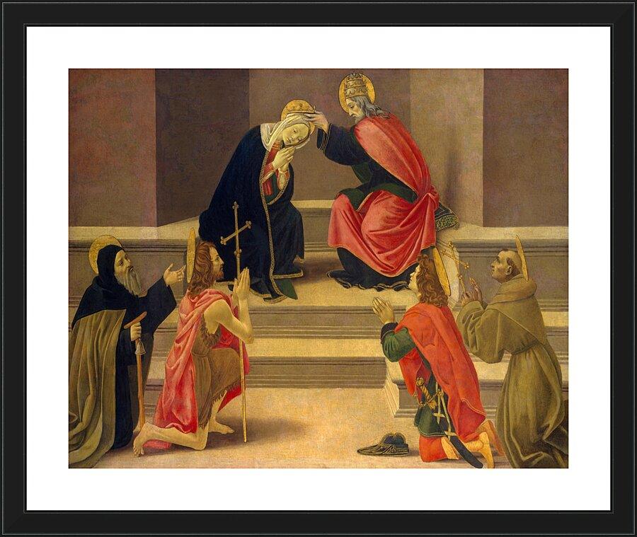 Wall Frame Black, Matted - Coronation of Mary by Museum Art - Trinity Stores