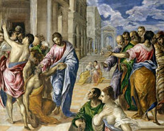 Acrylic Print - Christ Healing the Blind by Museum Art