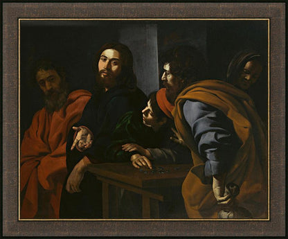 Wall Frame Espresso - Calling of St. Matthew by Museum Art