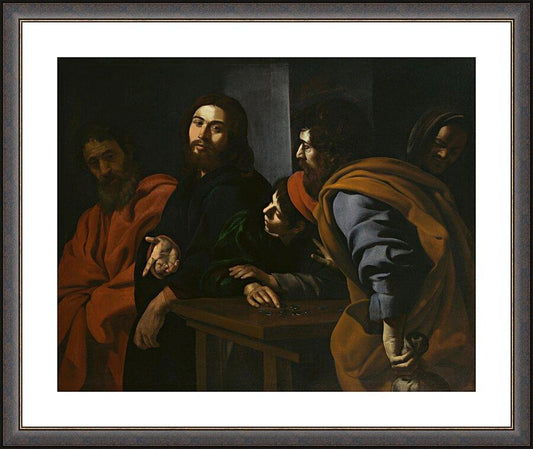 Wall Frame Espresso, Matted - Calling of St. Matthew by Museum Art