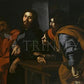 Wall Frame Espresso, Matted - Calling of St. Matthew by Museum Art