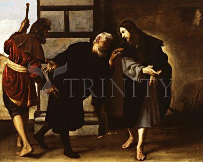 Wall Frame Black, Matted - Christ and Two Followers on Road to Emmaus by Museum Art