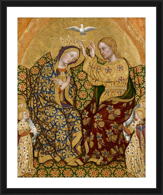 Wall Frame Black, Matted - Coronation of Mary by Museum Art
