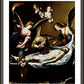 Wall Frame Espresso, Matted - Christ with Lamenting Angels by Museum Art