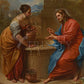 Wall Frame Espresso, Matted - Christ and Woman of Samaria by Museum Art - Trinity Stores