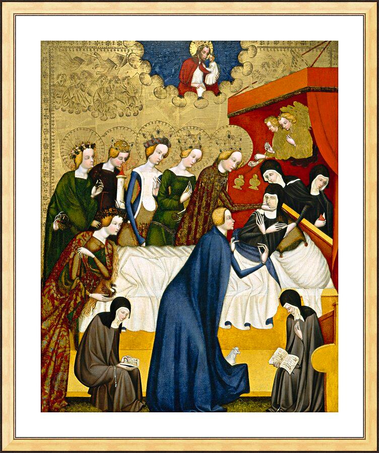 Wall Frame Gold, Matted - Death of St. Clare of Assisi by Museum Art