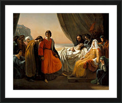 Wall Frame Black - Death of St. Louis, King of France by Museum Art