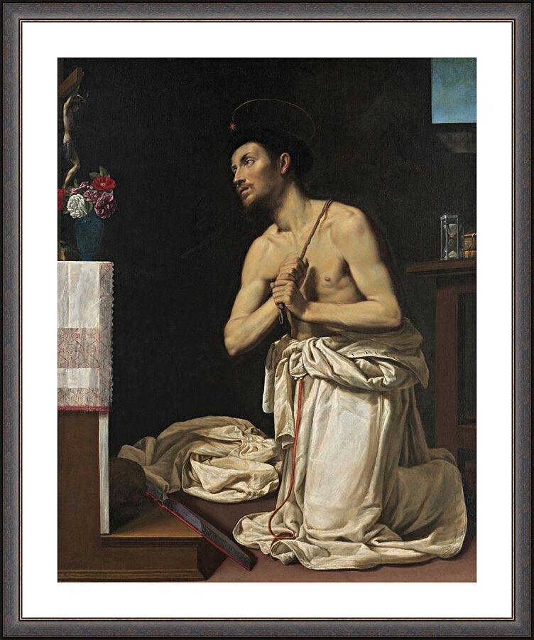 Wall Frame Espresso, Matted - St. Dominic in Penitence by Museum Art