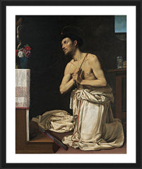 Wall Frame Black - St. Dominic in Penitence by Museum Art