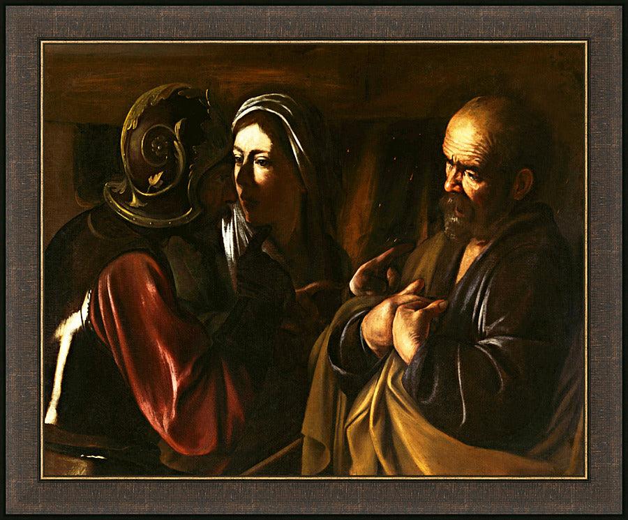 Wall Frame Espresso - Denial of St. Peter by Museum Art - Trinity Stores