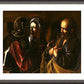 Wall Frame Espresso, Matted - Denial of St. Peter by Museum Art - Trinity Stores