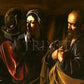 Wall Frame Espresso, Matted - Denial of St. Peter by Museum Art - Trinity Stores