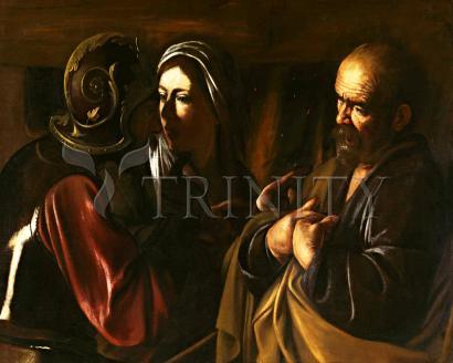 Wall Frame Espresso, Matted - Denial of St. Peter by Museum Art - Trinity Stores