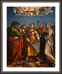 Wall Frame Espresso - Ecstasy of St. Cecilia by Museum Art