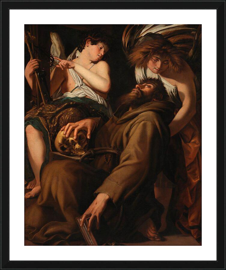 Wall Frame Black, Matted - Ecstasy of St. Francis of Assisi by Museum Art - Trinity Stores